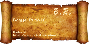 Bogye Rudolf névjegykártya